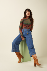 Top Rollneck Lumi Stripe Multi Color