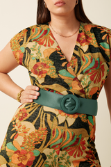 Gürtel Wide Botanical Green