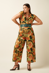 Gürtel Wide Botanical Green