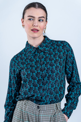 Bluse What The Fleur Petrol