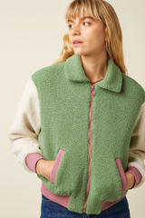 Jacke Fay Teddy Shade Green