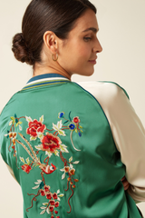 Umkehrbare Jacke Bomber Lazou Fir Green