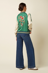 Umkehrbare Jacke Bomber Lazou Fir Green