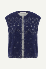 Weste Doubleface Jacquard Violet