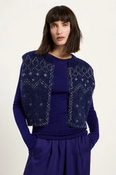 Weste Doubleface Jacquard Violet