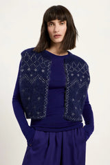 Weste Doubleface Jacquard Violet