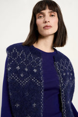 Weste Doubleface Jacquard Violet