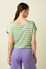 gestreiftes und hellgrünes und mintgrünes leichtes T-Shirt für den Sommer von King Louie im Youmee.market Bern