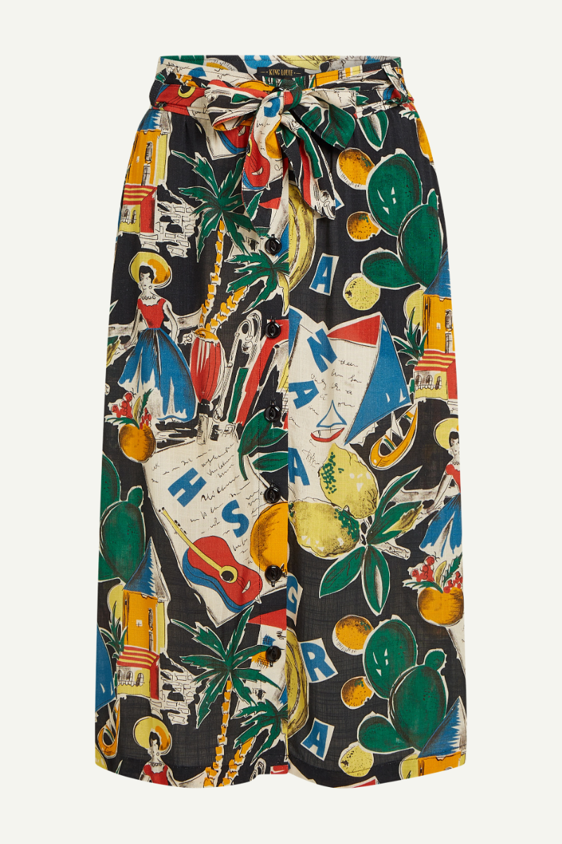 Leichter Sommerrock mit Retroprint von King Louie im Youmee.market Bern