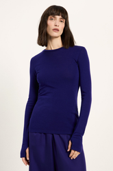 Longsleeve Rundhals GOTS Violet