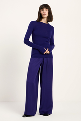 Longsleeve Rundhals GOTS Violet