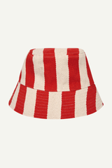 Sommerhut Bucket Hatin mit rot-weissen Streifen von King Louie im Youmee.market Bern