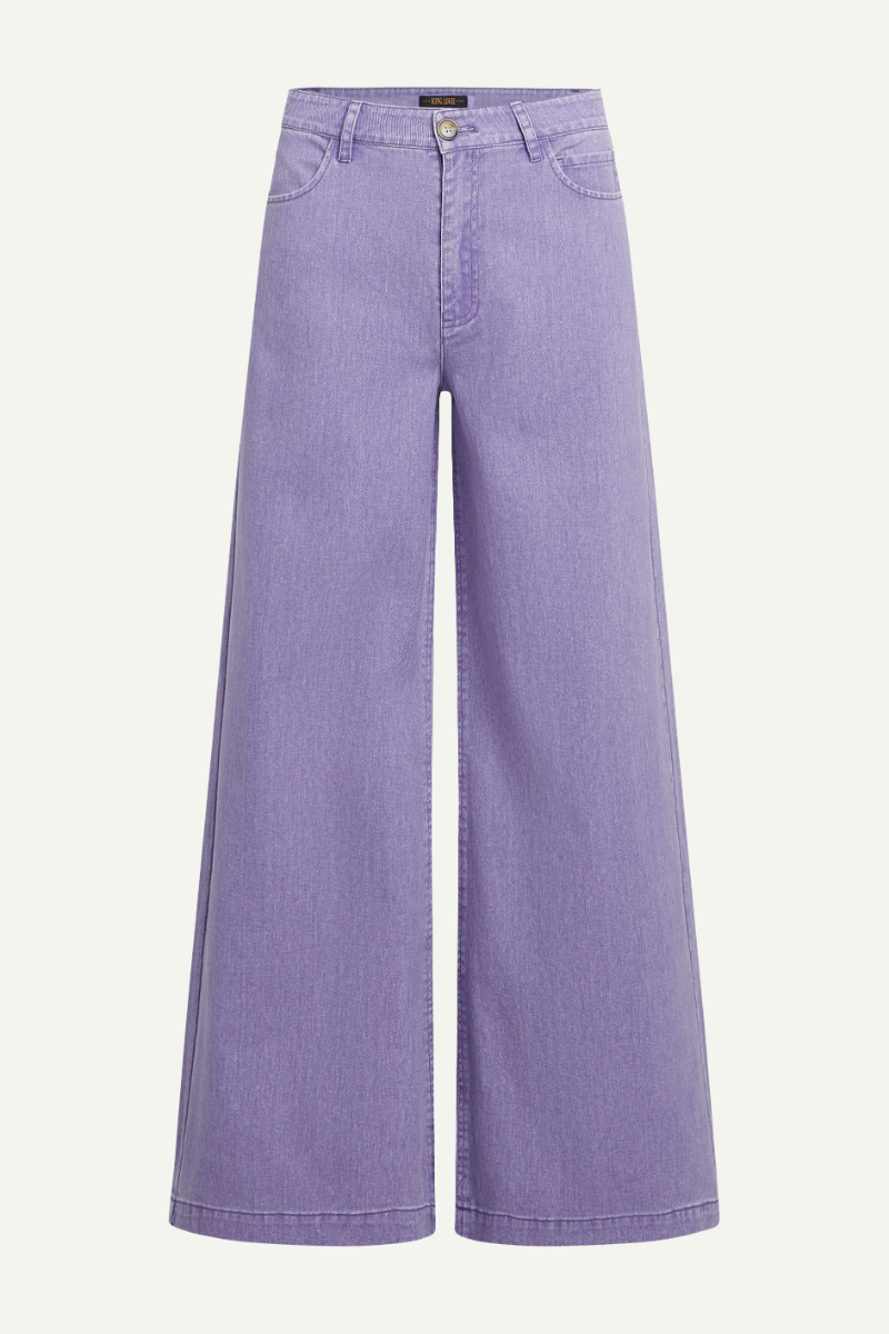 High-Waist und weit geschnittene Jeans in Lila von King Louie im Youmee.market Bern