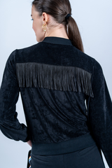 Jacke Fringe Fling College Black