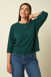 Strickshirt Anya Cocoon Pine Green