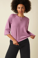 Strickshirt Anya Cocoon Crocus Lilac