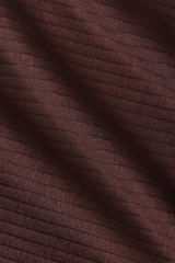 Top Rollneck Uni Rib Chocolate