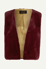 Weste Viva Silver Fur Porto Red