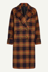 Mantel Amelie Aloha Check Spicy Brown