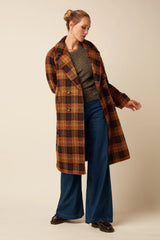 Mantel Amelie Aloha Check Spicy Brown