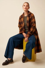 Mantel Amelie Aloha Check Spicy Brown