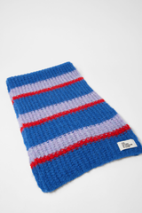 Schal Grobstrick Blue Violet Stripe