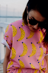 T-Shirt Boxy Rose Banana