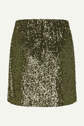 Pailletten Mini-Rock jupe in grün im youmee.market in Bern