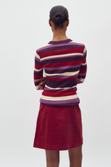 Manchester-Jupe Cord-Minirock von Frau getragen in rot von MbyM im youmee.market in Bern