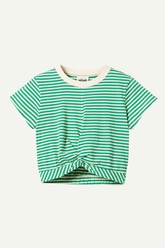 T-Shirt Tie Crop Mini Stripes