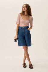 T-Shirt Ines Cerise Creme