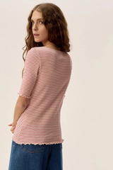 T-Shirt Ines Cerise Creme