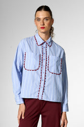 Bluse Edge Infusion Blue