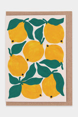 Postkarte mit Zitronenmotiv