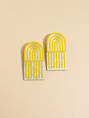 Anya Ohrstecker Yellow Silver