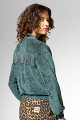 Jacke Fringe Perfect College Green
