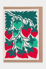 Postkarte Strawberries