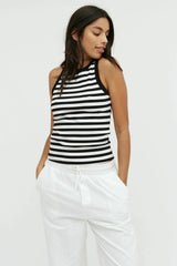 T-shirt Jaxson-M Evelyn Stripe White Black Stripe