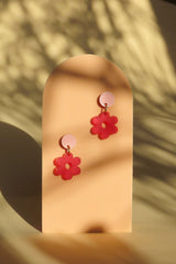 Ohrschmuck Single Daisy Rose-Red