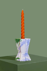 Jesmonit Kerzenständer in Olivgrün, Hafer und Lavendel