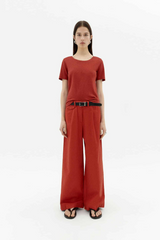 Hose Orange Red Hemp Pat Orange