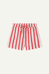 Shorts Red Maxi Stripes Geranio Red