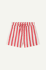 Shorts Red Maxi Stripes Geranio Red