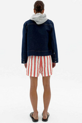 Shorts Red Maxi Stripes Geranio Red