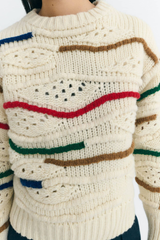 Pullover Macrame Candela Knitted Sweater Multicolor