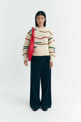 Pullover Macrame Candela Knitted Sweater Multicolor