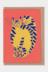 Postkarte Yellow Cat
