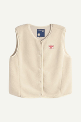 Weste Fuzz Jay Vest Ivory Ecru