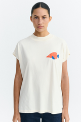 T-Shirt Trompeta Patch Pannacota Volta Ecru