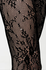 Strumpfhosen Rosa Lace Black
